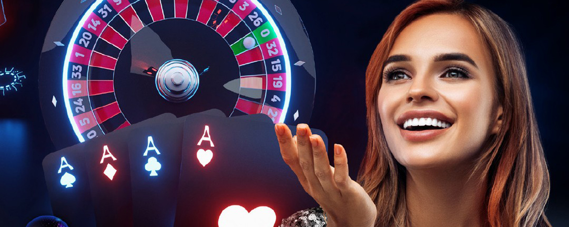Frau im Casino